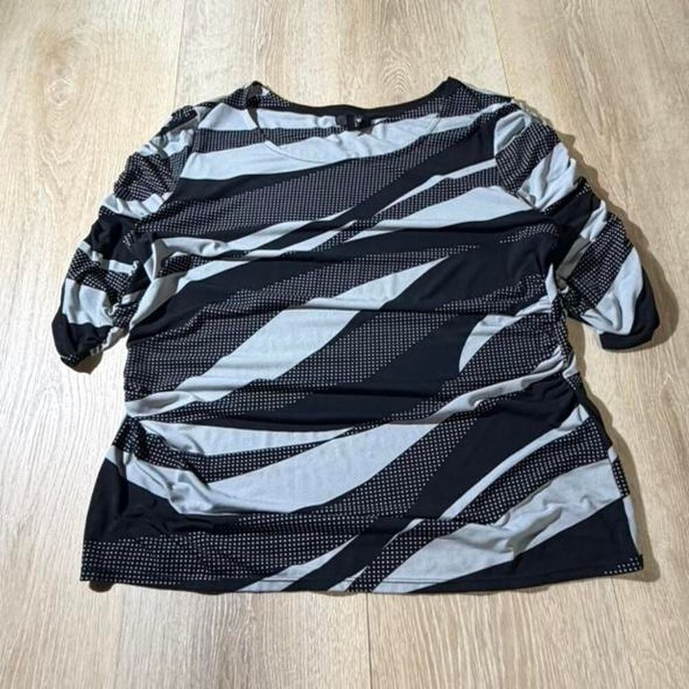 Alfani Women's Black and Grey Blouse